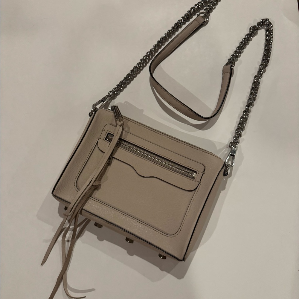 Rebecca Minkoff Beige/Blush Avery Chain Crossbody Bag